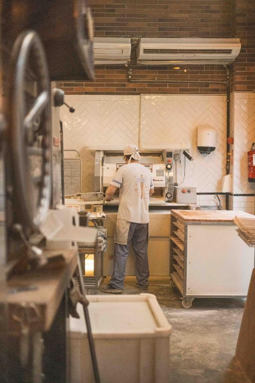 Kuchyň nebo kuchyňský kout v ubytování Praktik Bakery