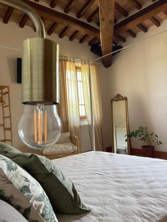 Postel nebo postele na pokoji v ubytování Terra dei Bisonti