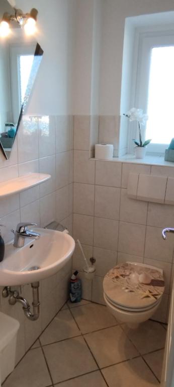 Koupelna v ubytování Ferienhaus Auszeit