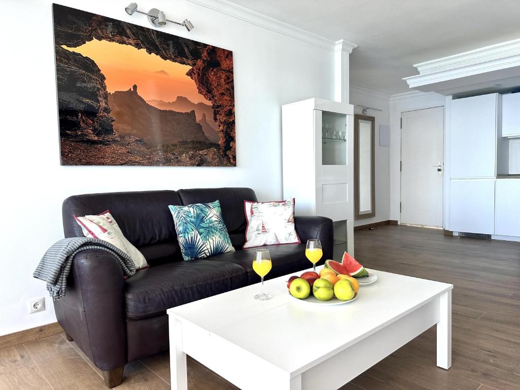 Posezení v ubytování 2 SCHLAFZIMMER FERIENWOHNUNG DiREKT AM STRAND