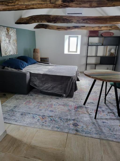 Postel nebo postele na pokoji v ubytování Havre de paix