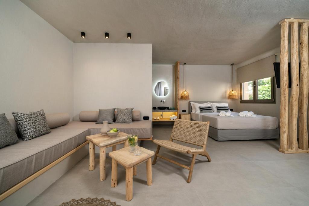 Posezení v ubytování Amo Golden Suites