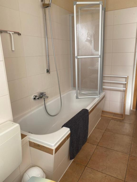 Koupelna v ubytování Ferienwohnung Zwönitz