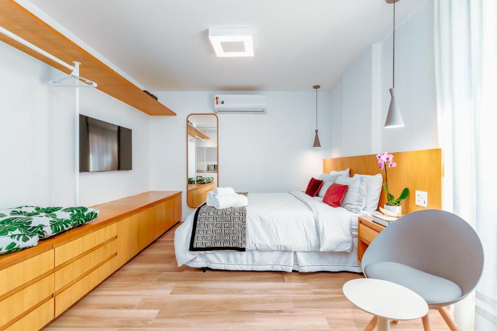 Unhotel - Bossa Design Studios Ipanema, Perto da Praiaにあるシーティングエリア
