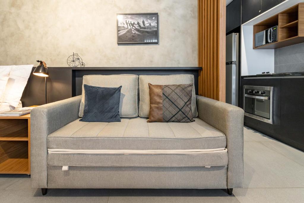 Unhotel - Bossa Design Studios Ipanema, Perto da Praiaにあるキッチンまたは簡易キッチン