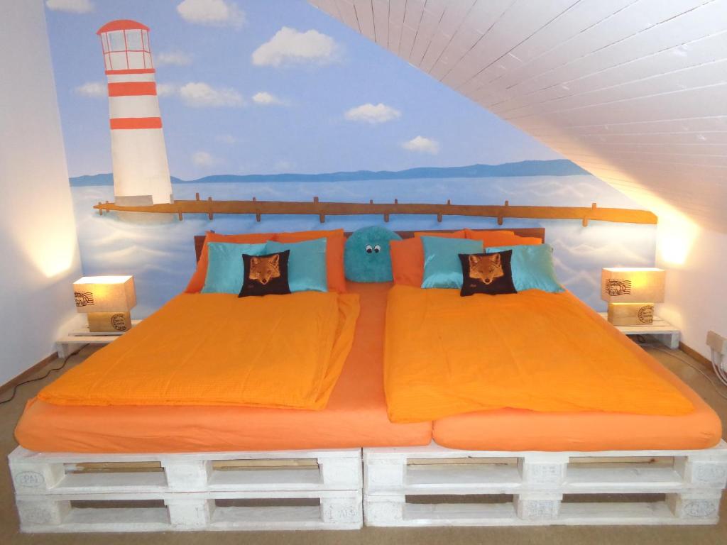 Ein Bett oder Betten in einem Zimmer der Unterkunft Mountain Apartment