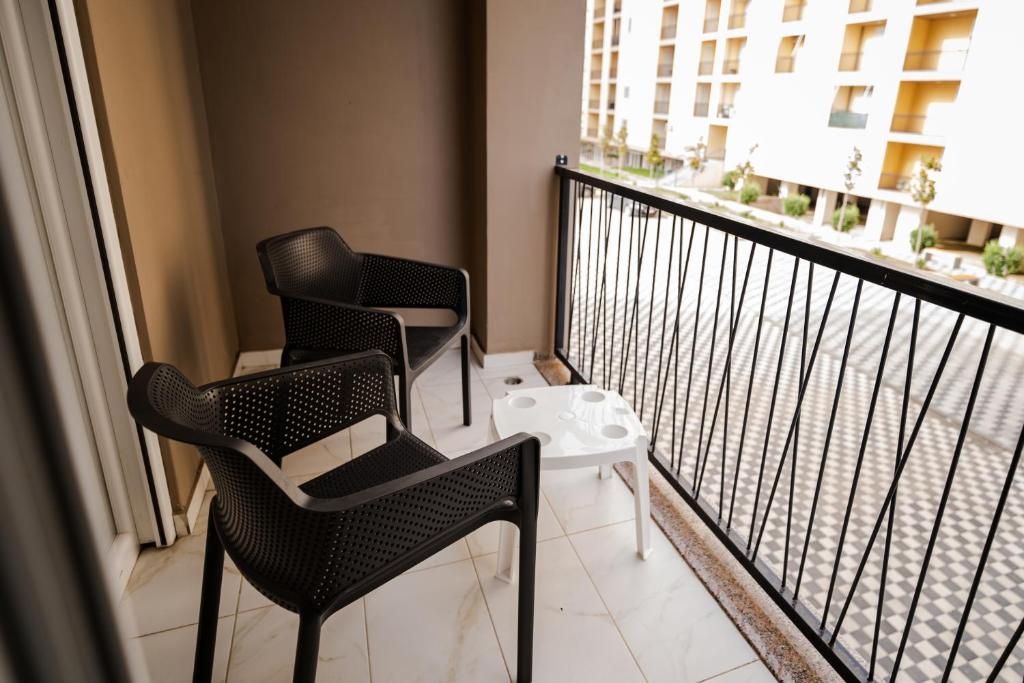 Balkón nebo terasa v ubytování FUYA Apartments