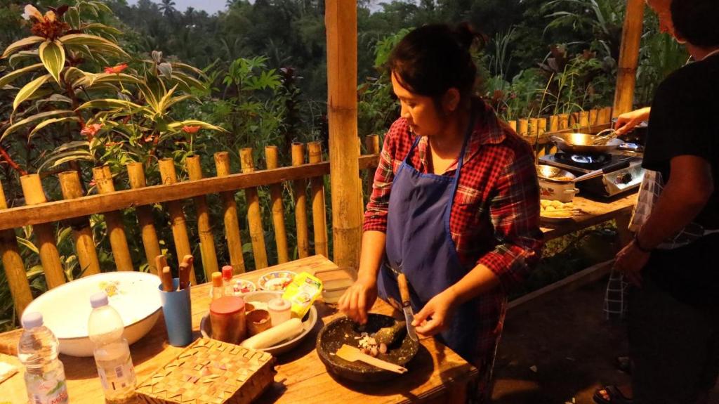 Clientes alojados en Girang Rinjani Bungalows