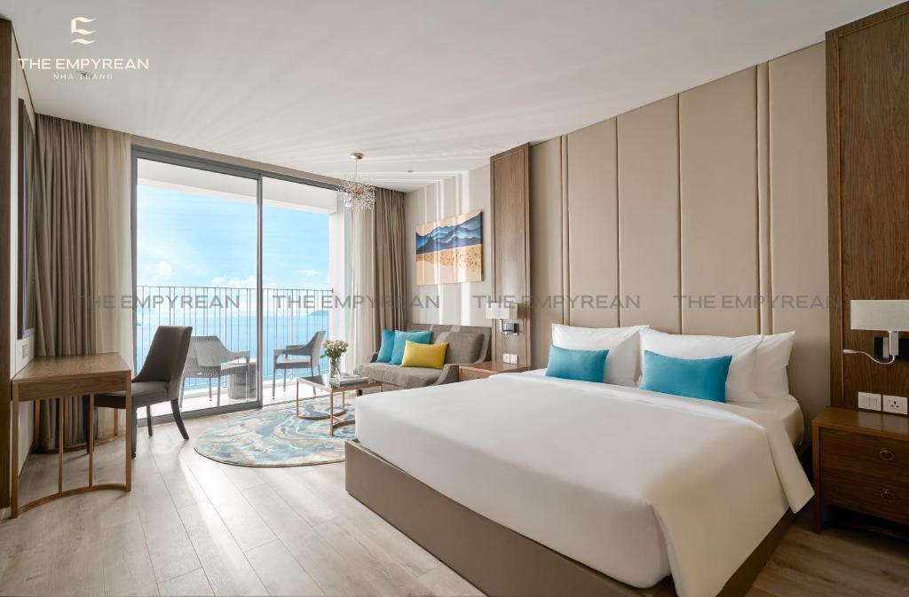Phòng Deluxe Giường Đôi Với Ban Công và Tầm Nhìn Ra Biển