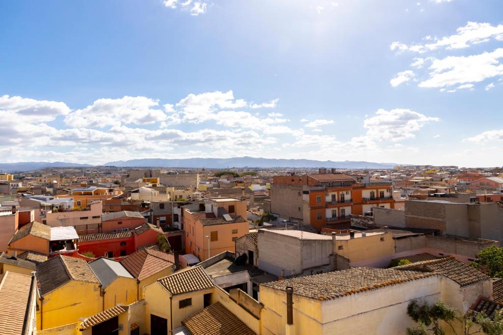 a view of a city with buildings at Milestone in Quartu SantʼElena