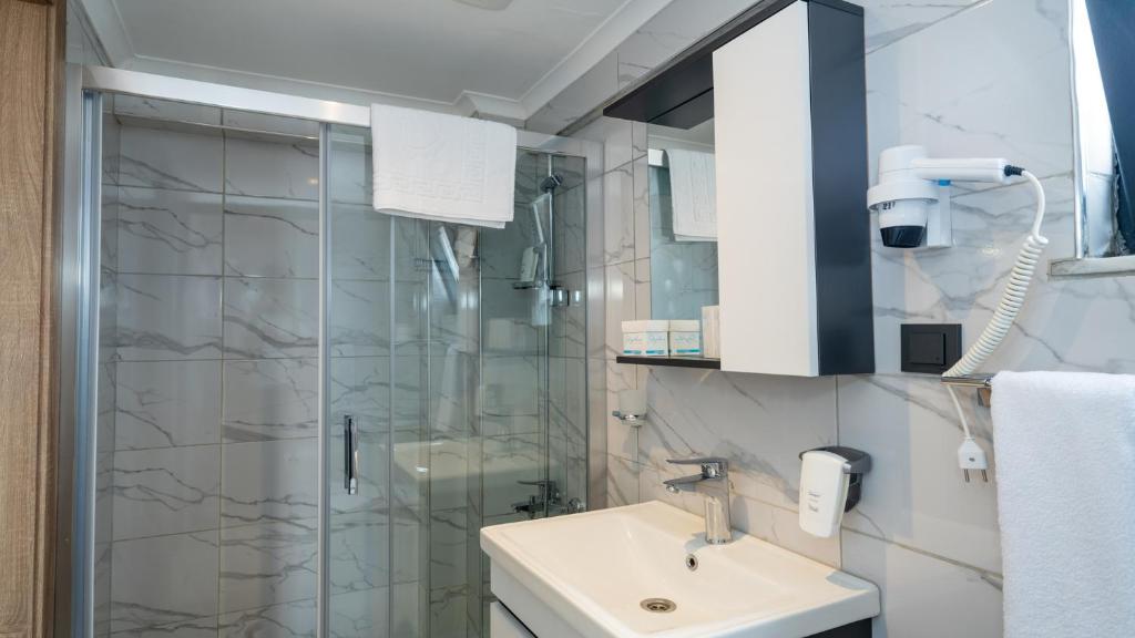 Koupelna v ubytování Skykhan Otel