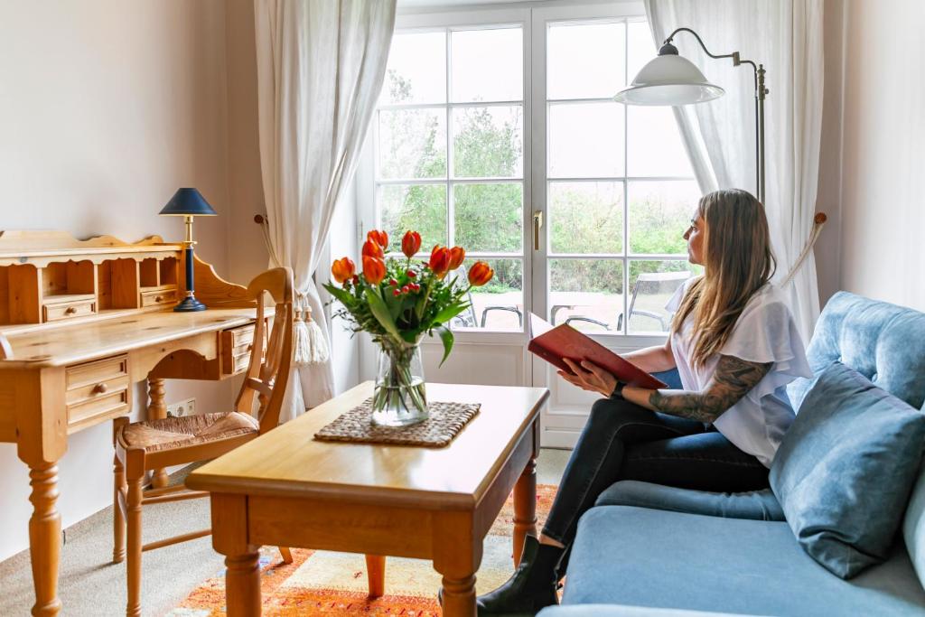 Posezení v ubytování Landhaus Morgensünn