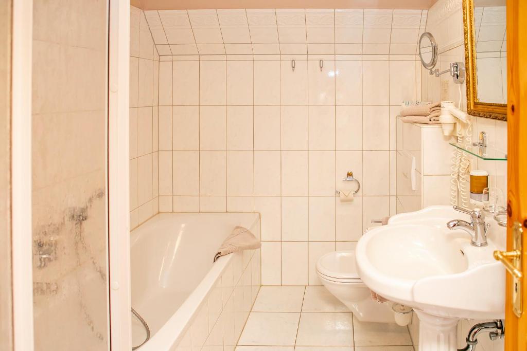 Koupelna v ubytování Landhaus Morgensünn