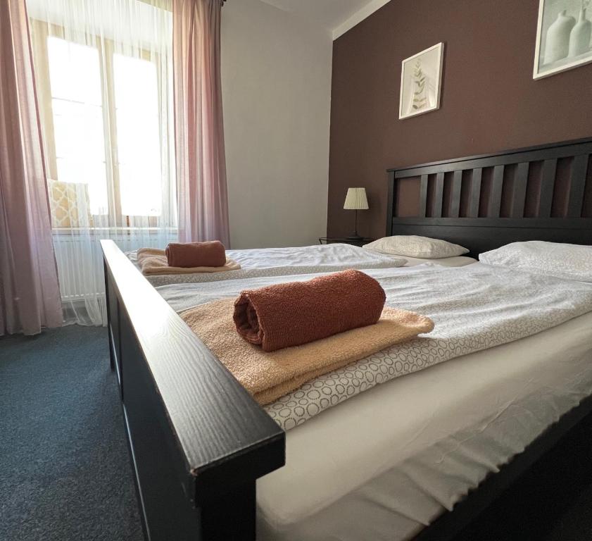 Postel nebo postele na pokoji v ubytování hotel Florian Sedlčany