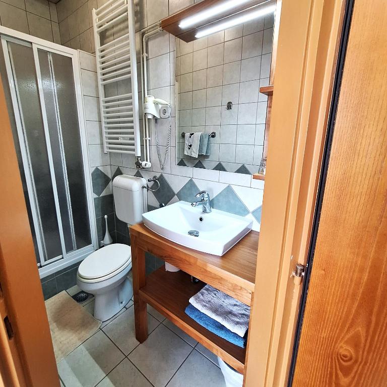 Koupelna v ubytování Penzion Gostisce Lesjak
