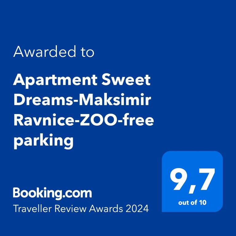 Certifikát, ocenenie alebo iný dokument vystavený v ubytovaní Apartment Sweet Dreams-close to ZOO,Dinamo stadium and the city center