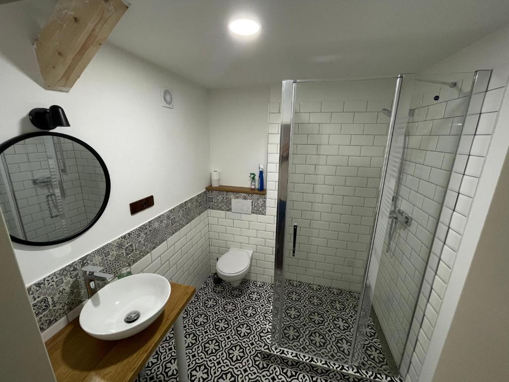 Koupelna v ubytování Ta Chalupa