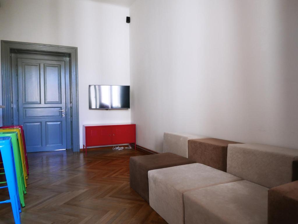 Posezení v ubytování Choco Home & Hostel