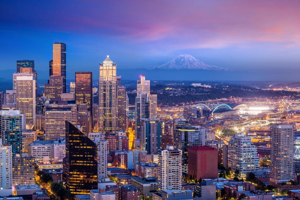Nespecifikovaný výhled na destinaci Seattle nebo výhled na město při pohledu z hotelu