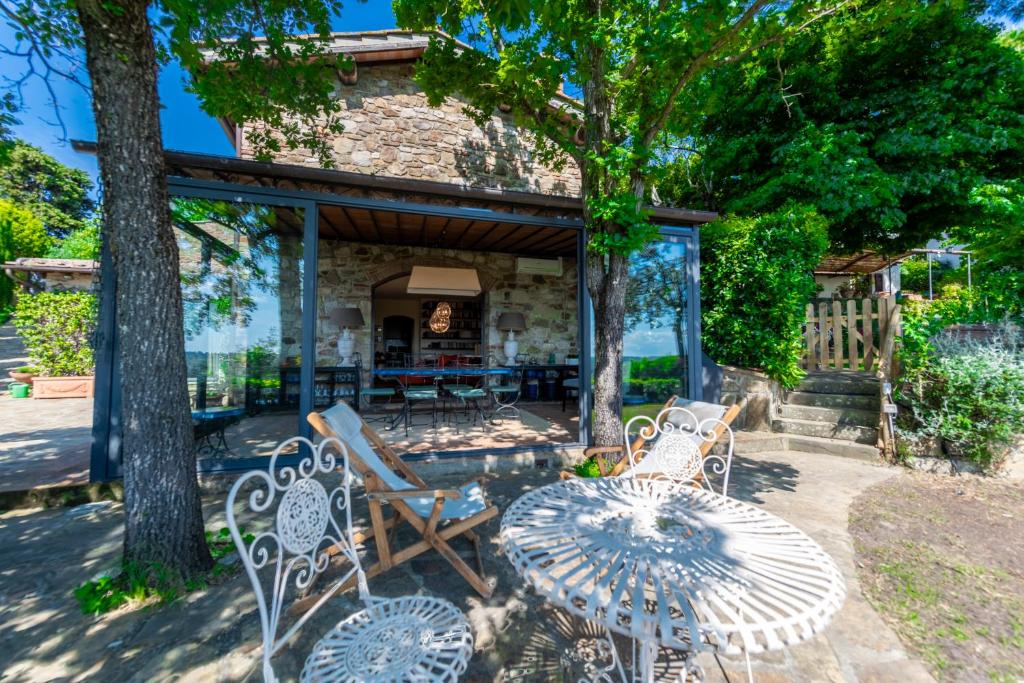 Zahrada ubytování Fienile I Cipressi - Retreat with stunning views