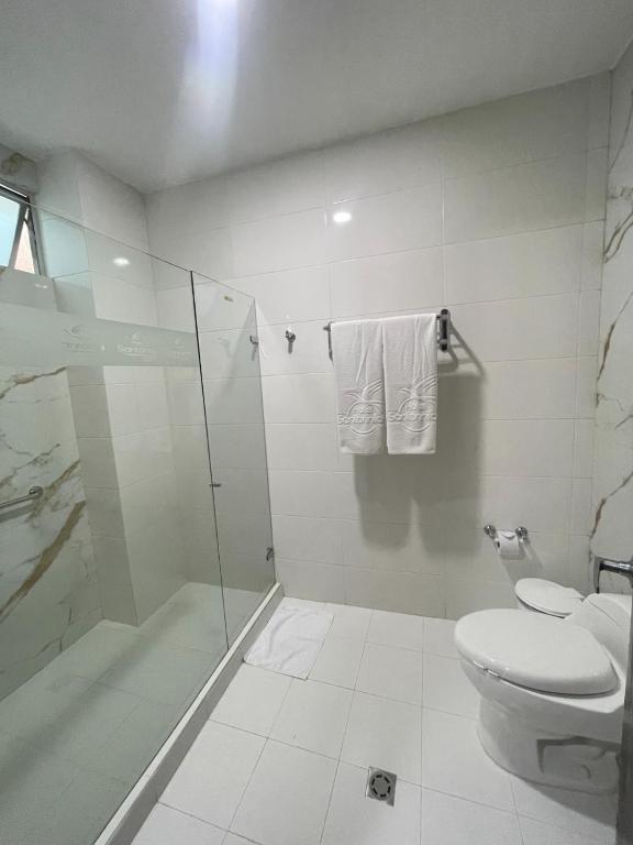 Koupelna v ubytování Hotel Santorini Loft