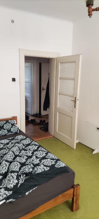 Postel nebo postele na pokoji v ubytování Holub apartment in city centrum