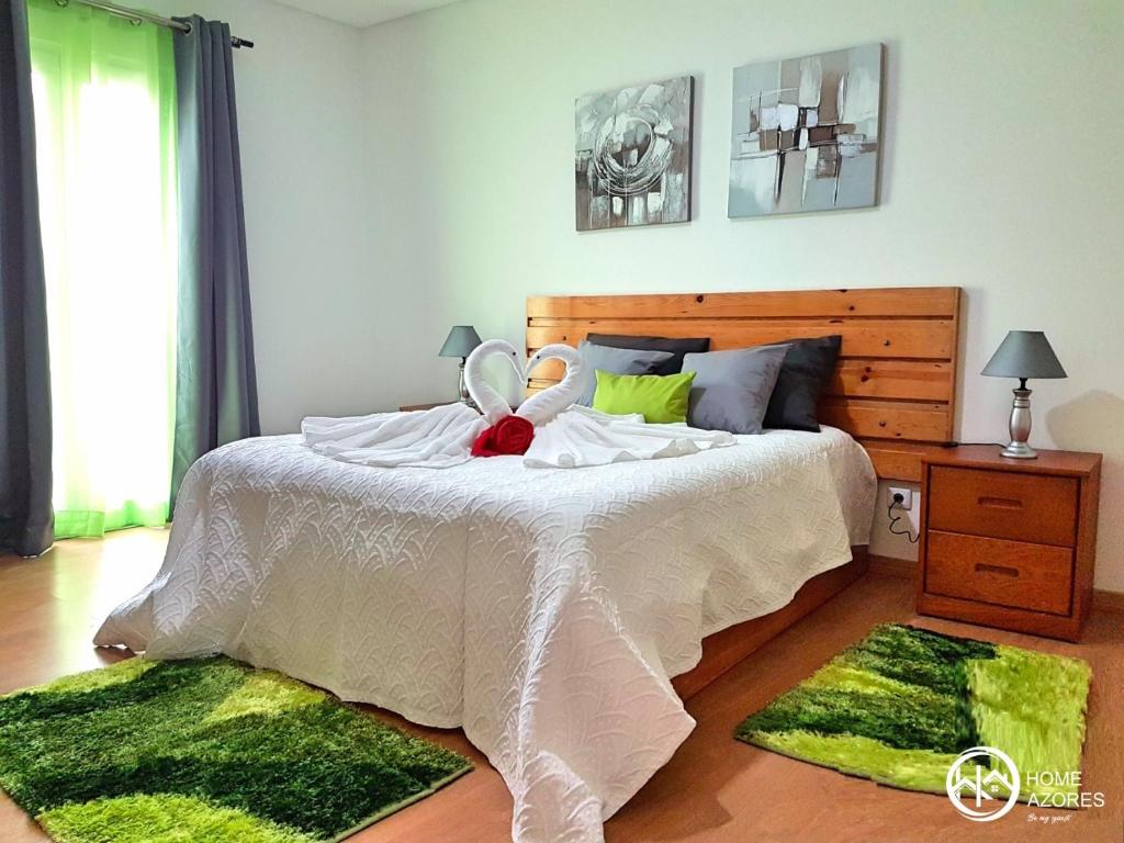 Postelja oz. postelje v sobi nastanitve Home Azores - Lagoa's Place