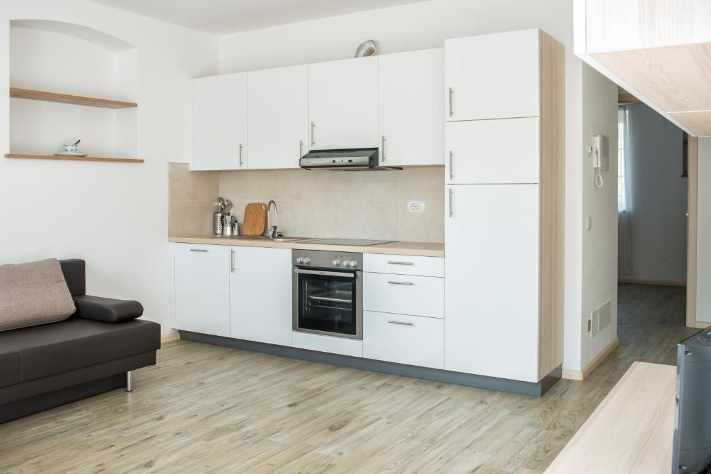 Kuchyň nebo kuchyňský kout v ubytování Apartment Residence Veronika