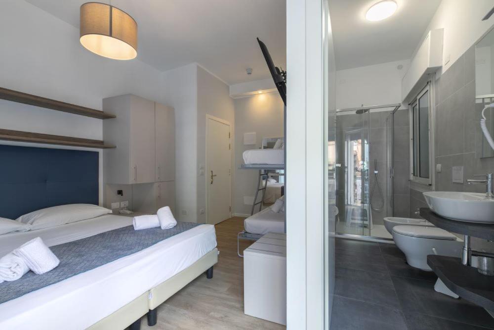 Koupelna v ubytování Hotel Danieli