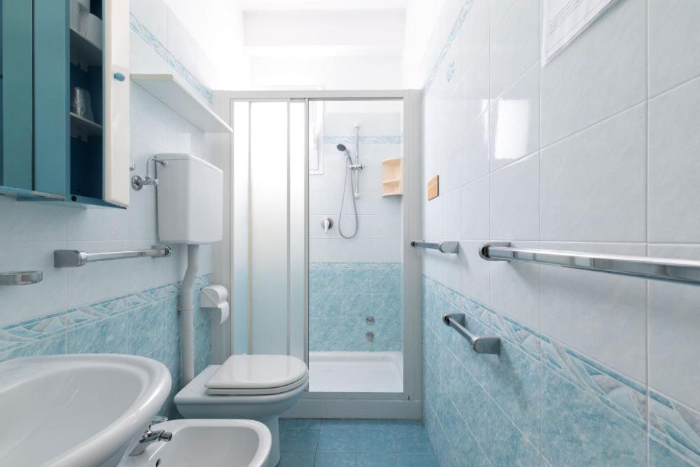 Koupelna v ubytování Hotel Danieli