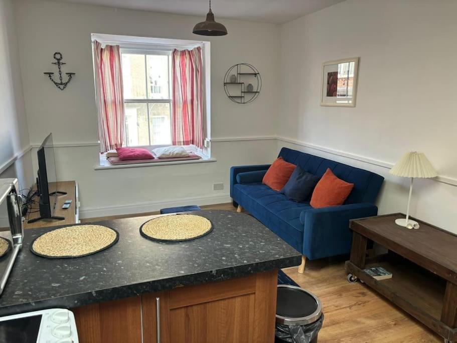 Χώρος καθιστικού στο Cute 1 bed flat in Southwold