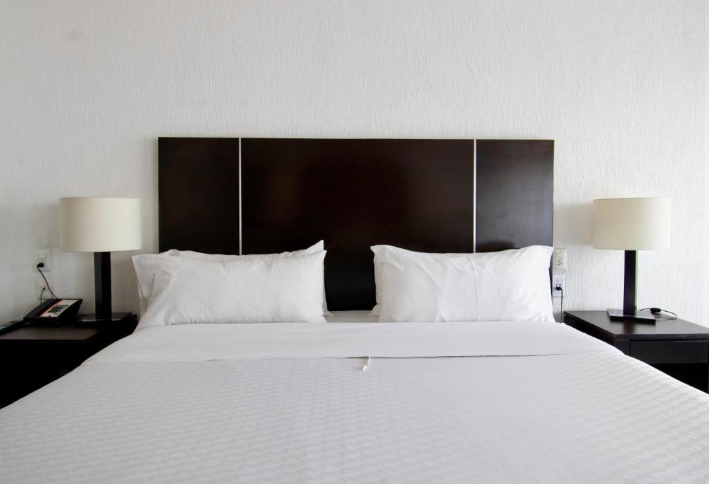 Postel nebo postele na pokoji v ubytování Hotel Plaza Génova Centro