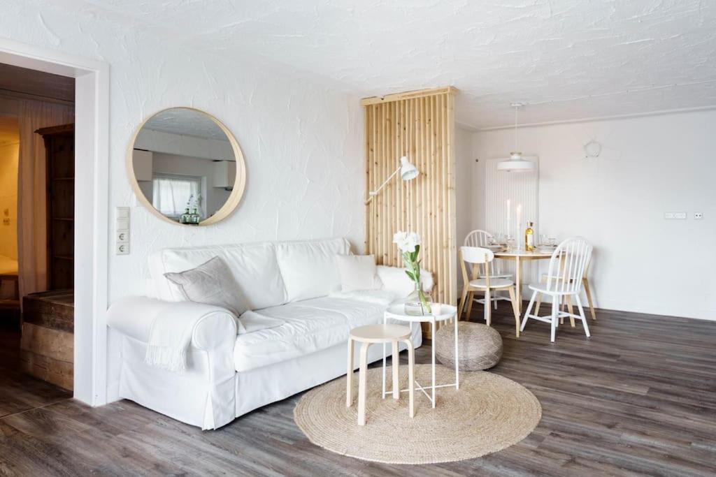 Χώρος καθιστικού στο Skandi Wohnung auf dem Klotzberg/tolle Aussicht