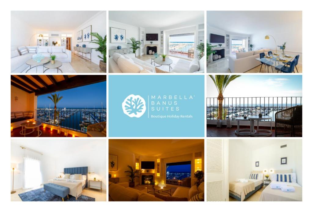 Ένα ή περισσότερα κρεβάτια σε δωμάτιο στο MARBELLA BANUS SUITES - Puerto Banus Marina Harbour Seafront Apartment
