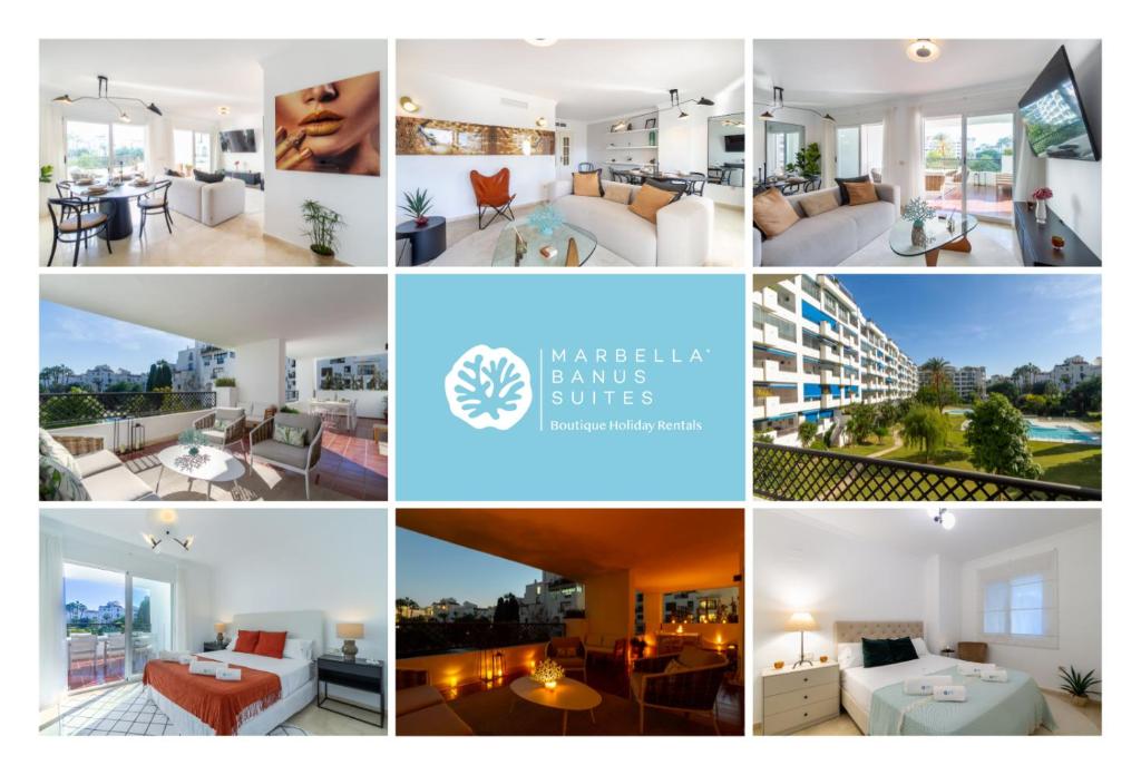 MARBELLA BANUS SUITES - Banús - Terrazas de Banús Urb- Premium 2BR - 2BA - Redecorated - Brand-New Furniture - Outdoor Terrace - Heart of Puerto Banús - Steps from Marina, Beach & El Corte Ing Luxury Shopping - Pools & Garden Solarium- Ideal for Families
