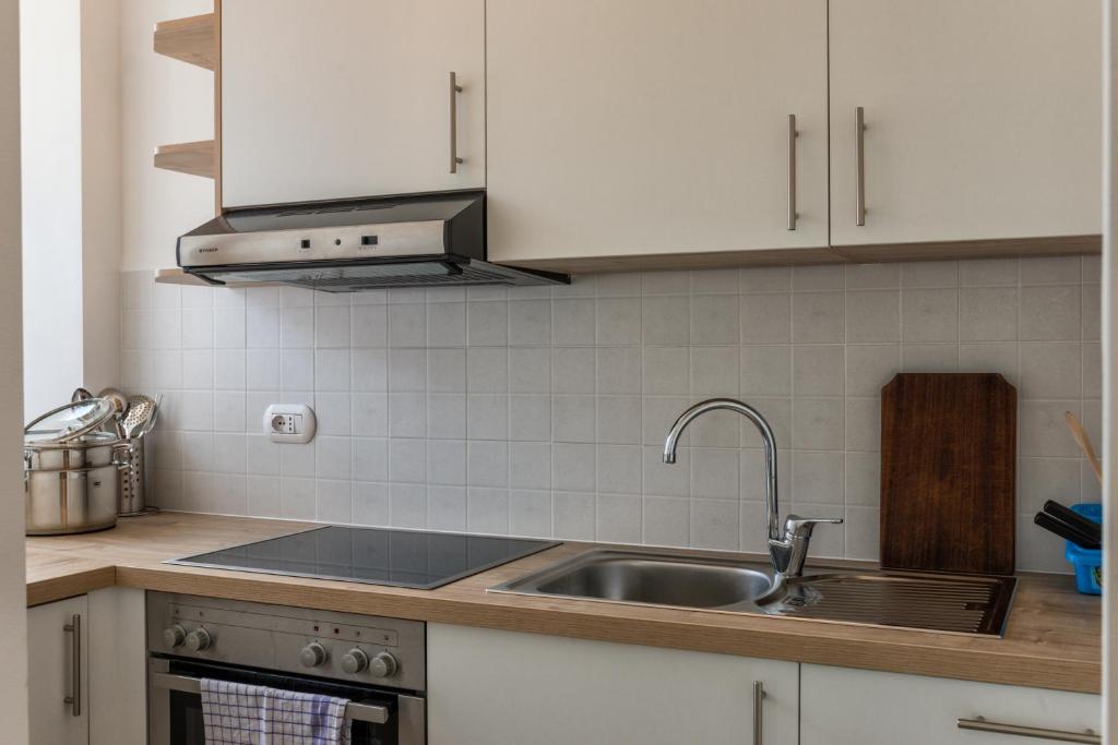 Kuchyň nebo kuchyňský kout v ubytování Apartment Residence Veronika