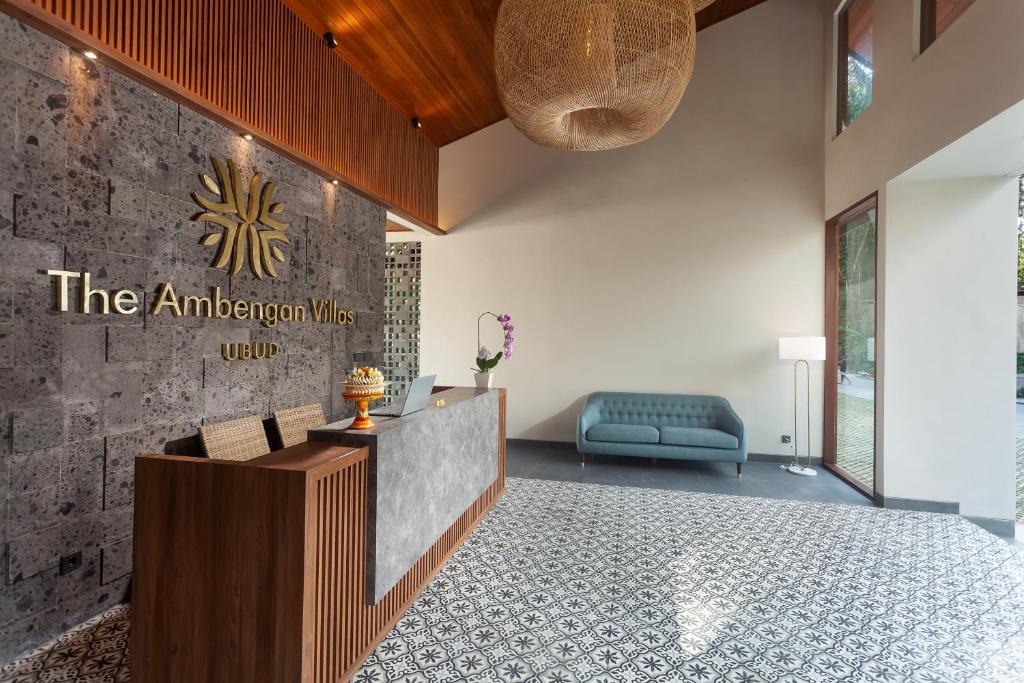 Posezení v ubytování The Ambengan Villas Ubud by Pramana Villas
