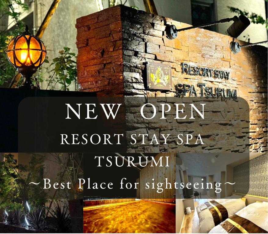 um novo spa aberto para estadias num resort num quarto de hotel em Resort Stay Spa Tsurumi em Beppu