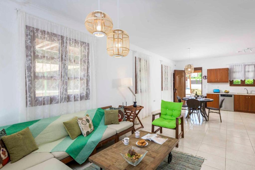 A seating area at Lindos Emerald