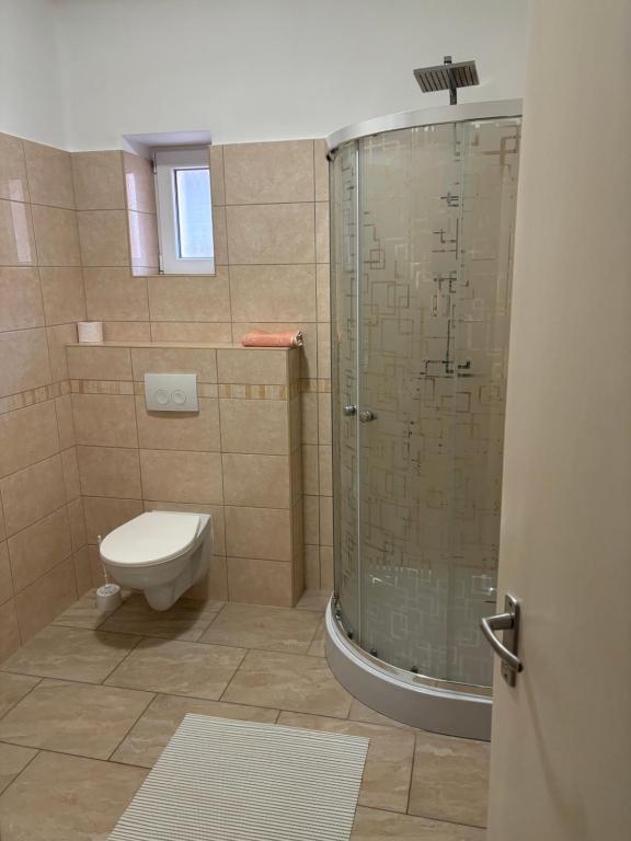Koupelna v ubytování Afamado apartman Fisli