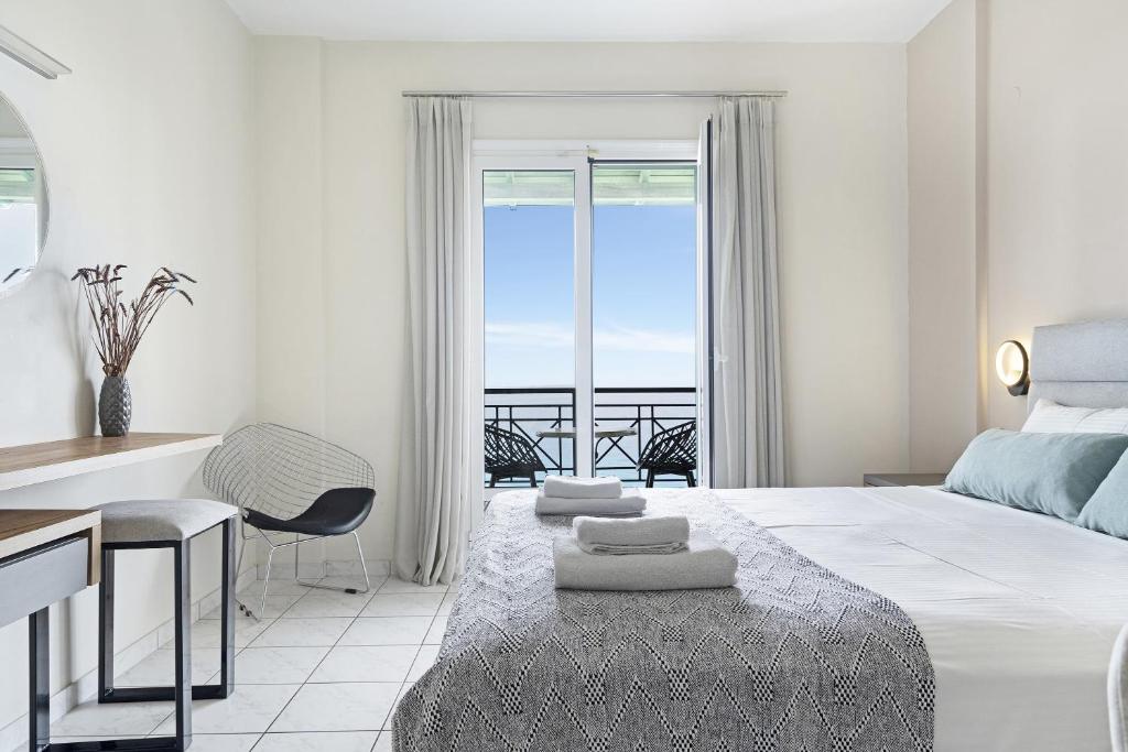 Posteľ alebo postele v izbe v ubytovaní Sunset Premium Studio 7