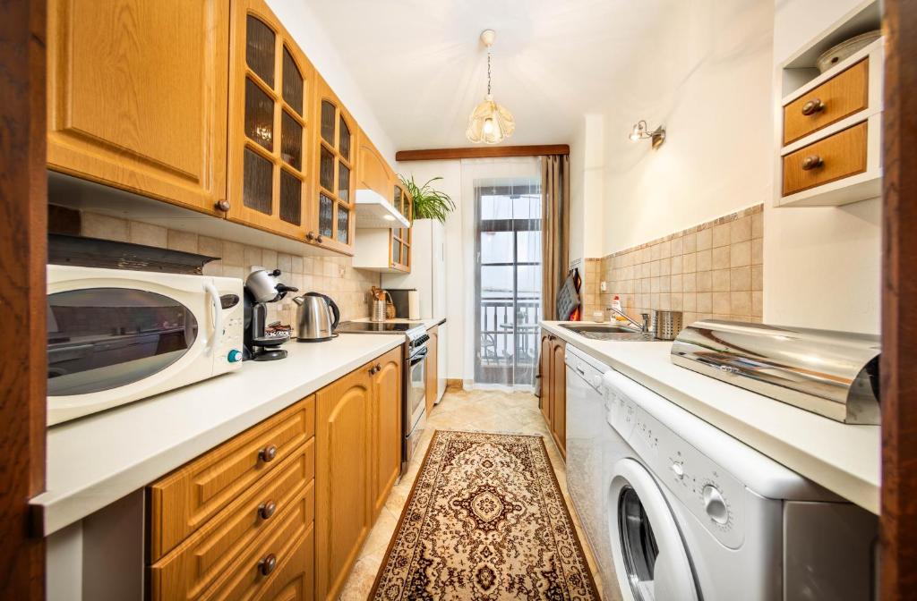 Kuchyň nebo kuchyňský kout v ubytování Apartments Dlouhá 93