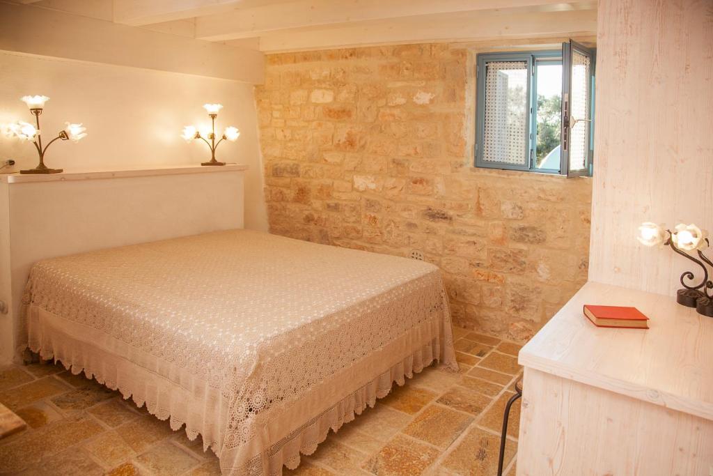 Postel nebo postele na pokoji v ubytování Trulli alla Controra