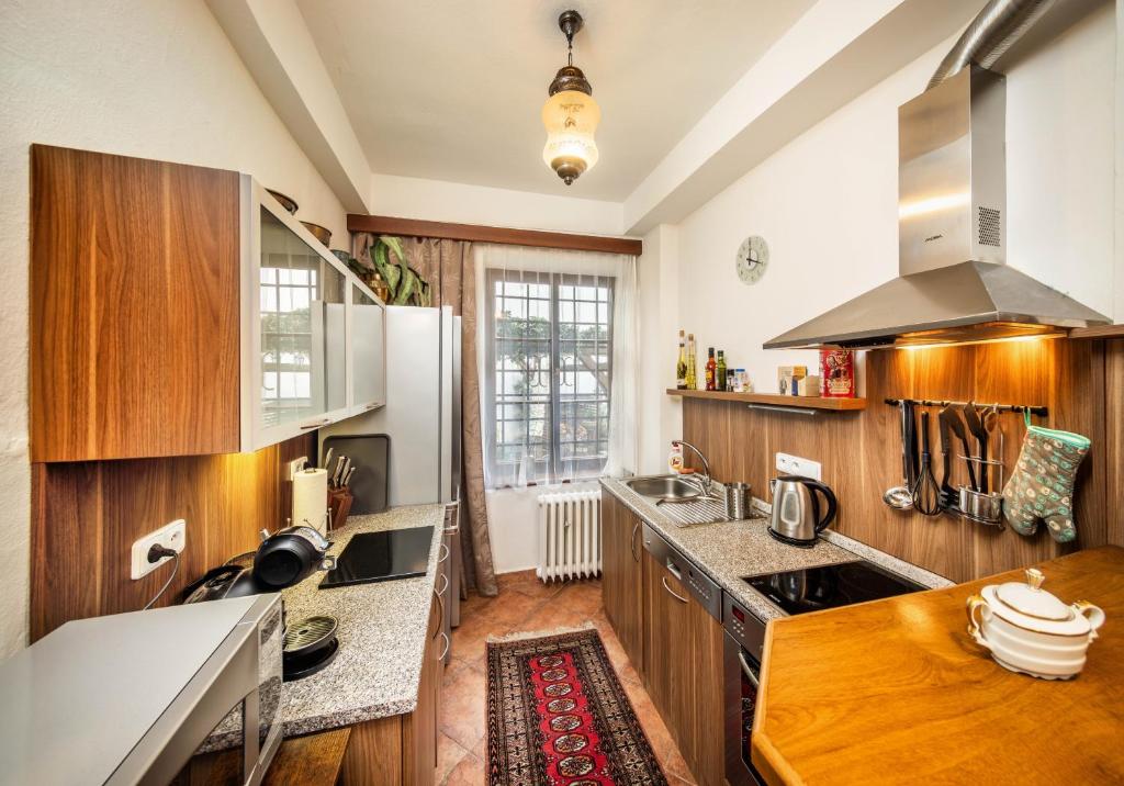 Kuchyň nebo kuchyňský kout v ubytování Apartments Dlouhá 93