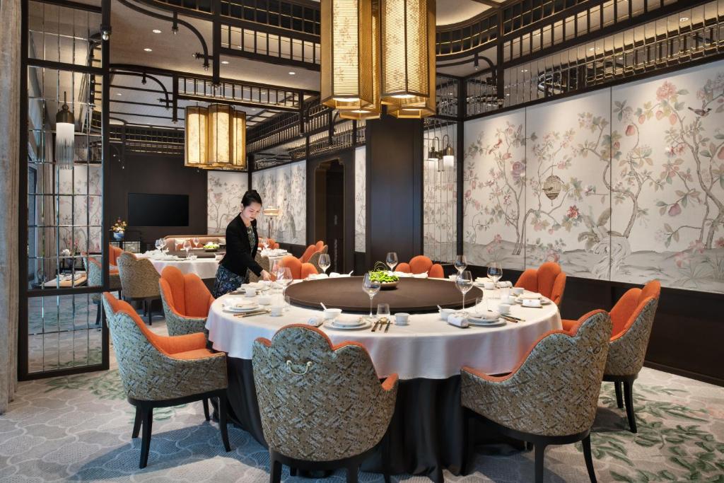Posezení v ubytování Shangri-La Fuzhou