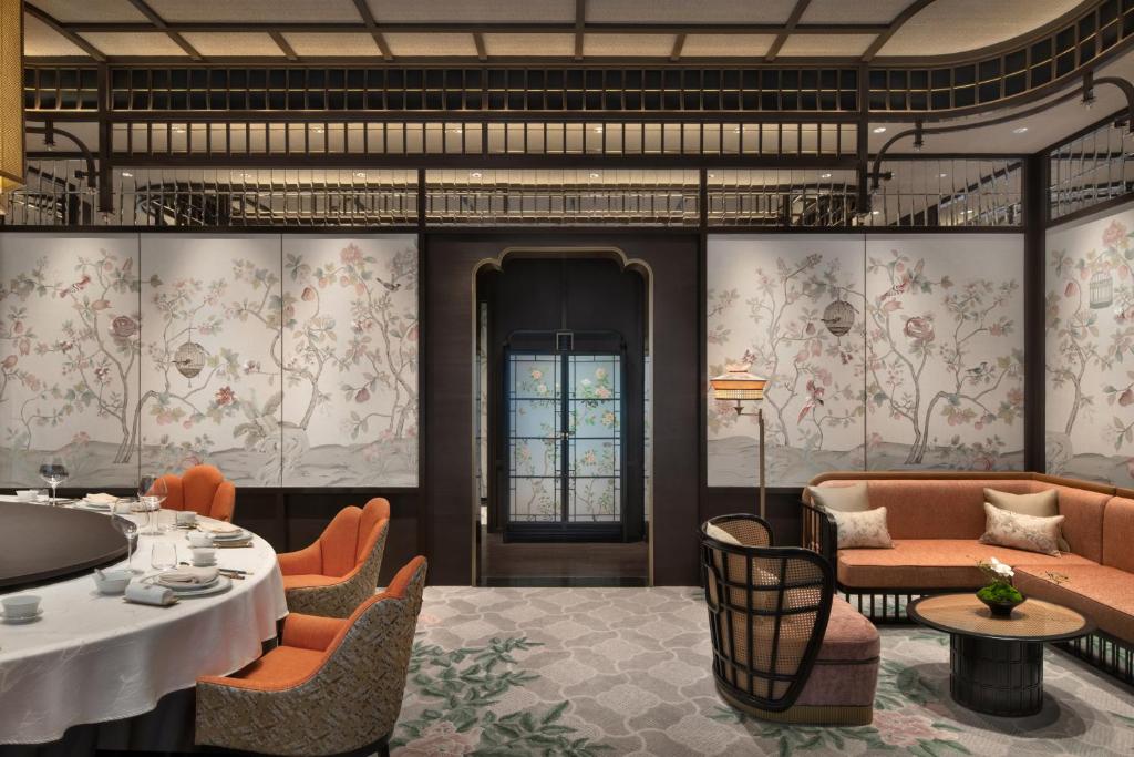 Posezení v ubytování Shangri-La Fuzhou