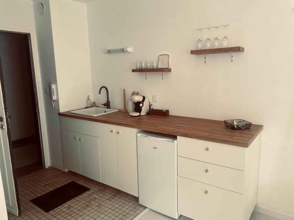 Η κουζίνα ή μικρή κουζίνα στο Studio cosy