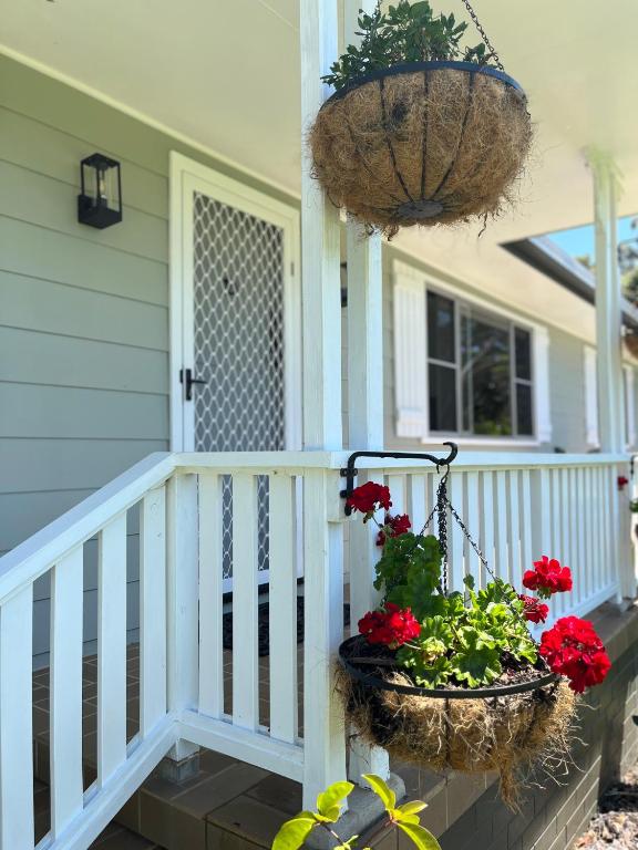 Balkón nebo terasa v ubytování Cedarvale Cottage