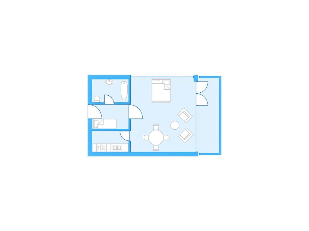 Půdorys ubytování Apartment Panoramic B1 by Interhome