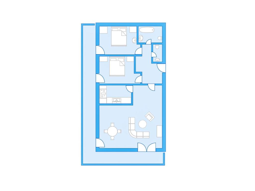 Půdorys ubytování Apartment Panoramic G4 by Interhome